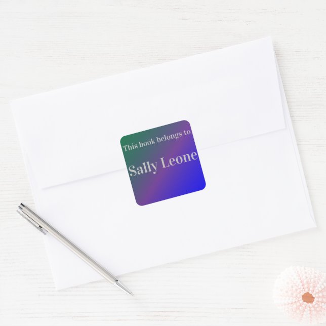 Customisable Book Label - This book belongs too. (Envelope)