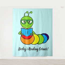 Customisable Bookworm with Book Tapestry