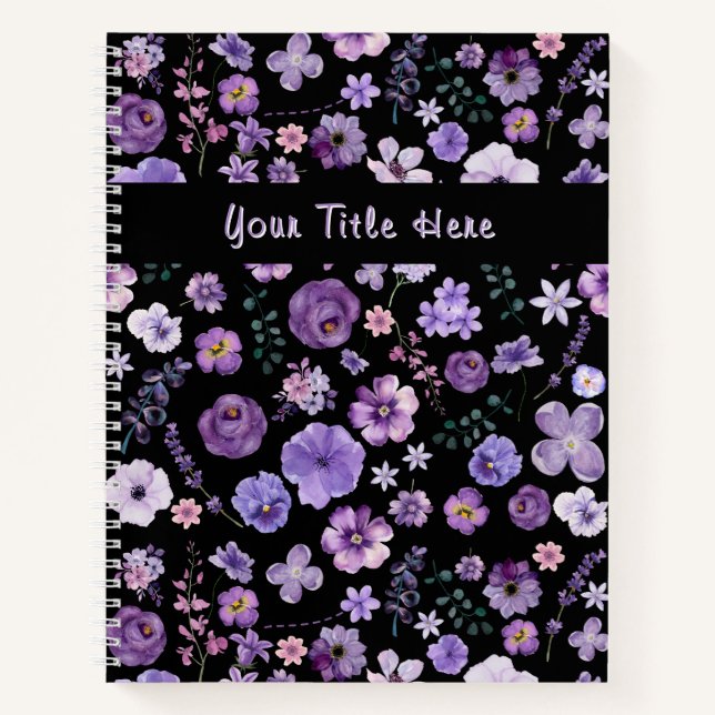 Customisable Botanical Notebook - Floral Art (Front)