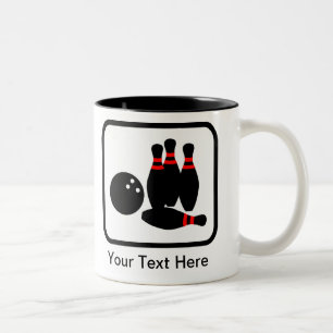 Customisable Bowling Logo Two-Tone Coffee Mug