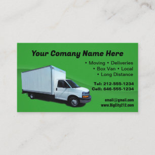 Customisable Box Truck Business Card 