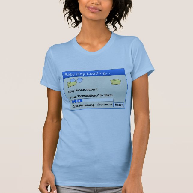 Customisable - Boy Loading T-Shirt (Front)