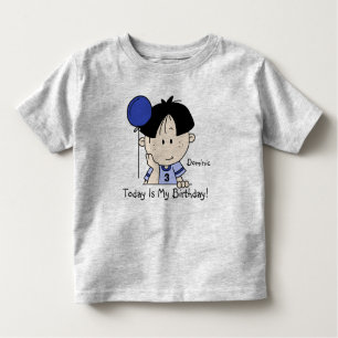 Customisable Boy With Balloon Birthday T-shirt