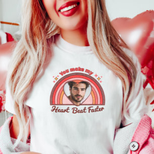 Customisable Boyfriend Romantic Tee, Custom Photo T-Shirt