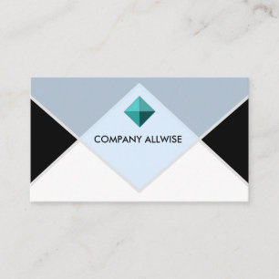 Customisable Branded Logo Black & Light Blue Business Card