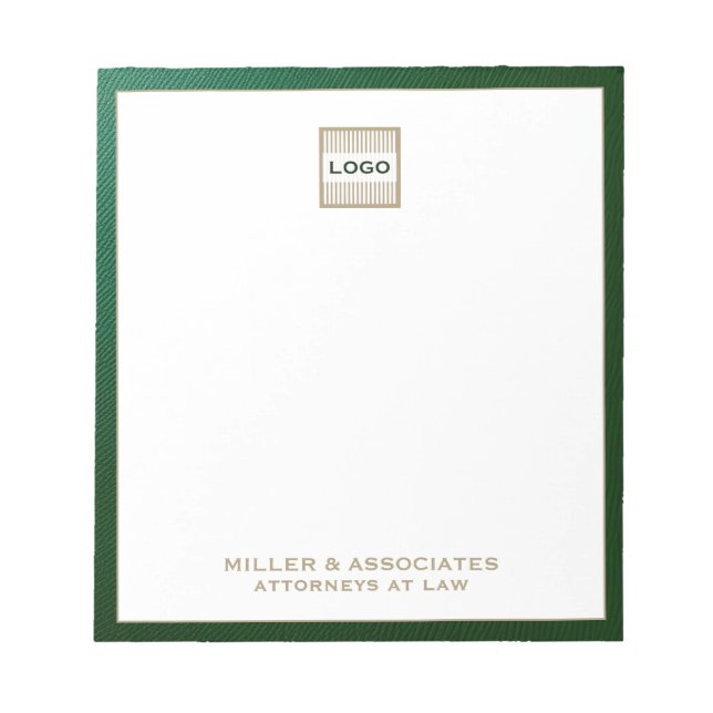 Customisable Branded Luxury Notepad with Logo  (Front)