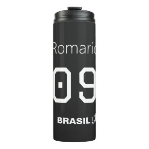 Customisable Brasil Soccer Team Monochromatic Thermal Tumbler