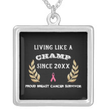 Customisable Breast Cancer Survivor laurel leaves