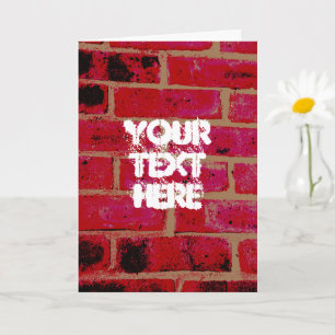 Customisable brick wall card