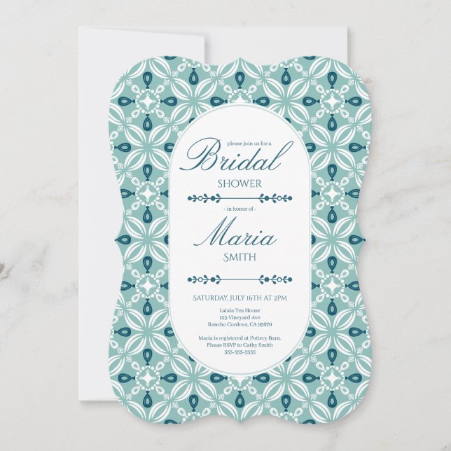 Customisable Bridal Shower Invitation in Petaline (Front)