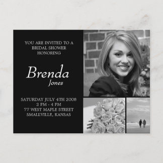 Customisable Bridal Shower Postcard