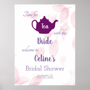 Customisable Bridal Tea Party Sign