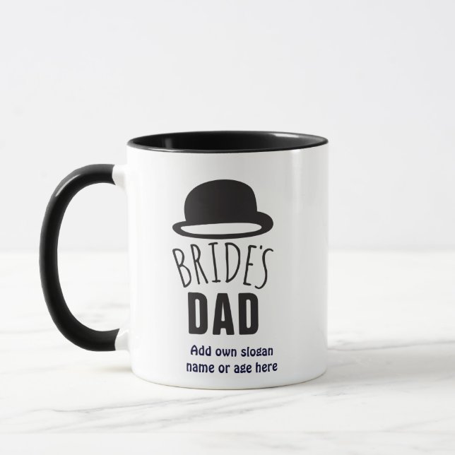 Customisable Brides Dad Father of the Bride Thanks Mug (Left)