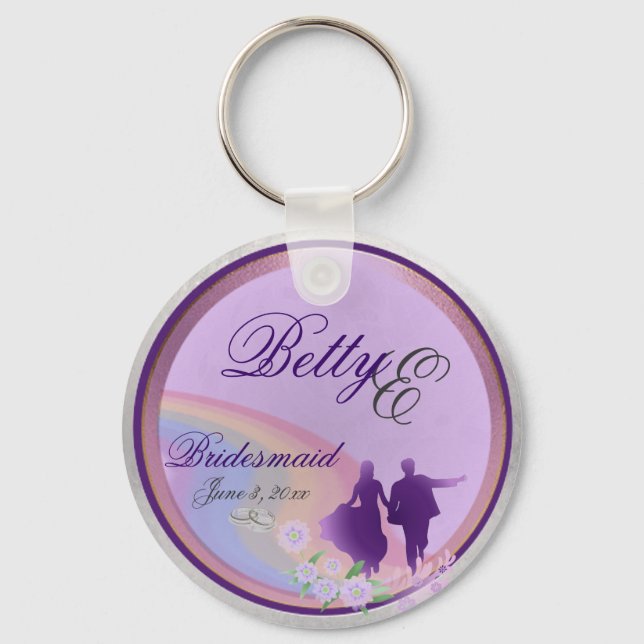 Customisable Bridesmaids Keepsake Keychain (Front)