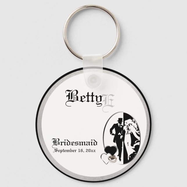 Customisable Bridesmaids Keepsake Keychain (Front)