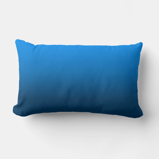 Customisable Bright Blue Gradient Pillow (Front)