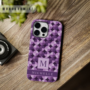 Customisable Bright Light Dark Purple Geometric  Case-Mate iPhone 14 Pro Max Case