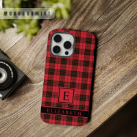 Customisable Bright Red Pink Black Chequered
