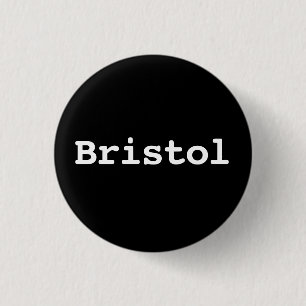 Customisable Bristol Typography 3 Cm Round Badge