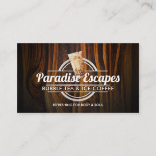 Customisable Bubble Tea logo business cards