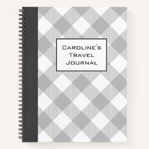 Customisable Buffalo Plaid Travel Journal