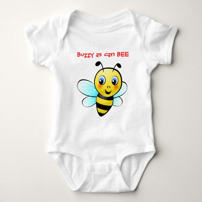 Customisable Bumblebee Baby Bodysuit (Front)