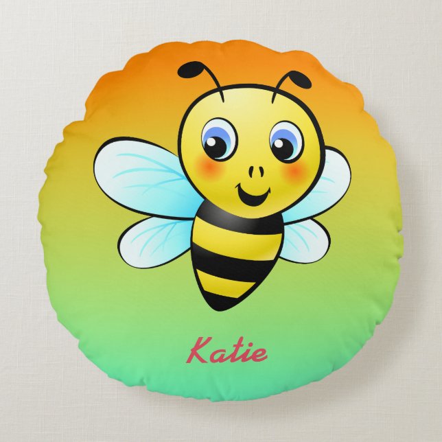 Customisable Bumblebee Round Cushion (Front)