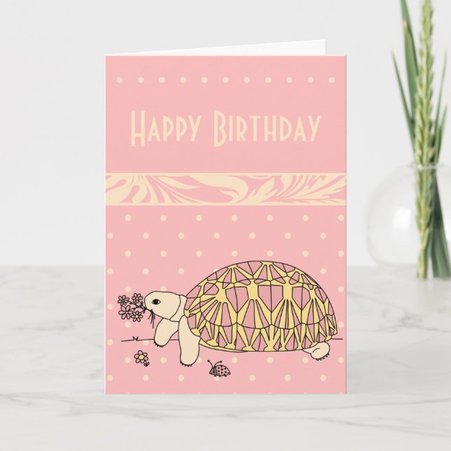 Customisable Burmese Star Tortoise Card (Front)