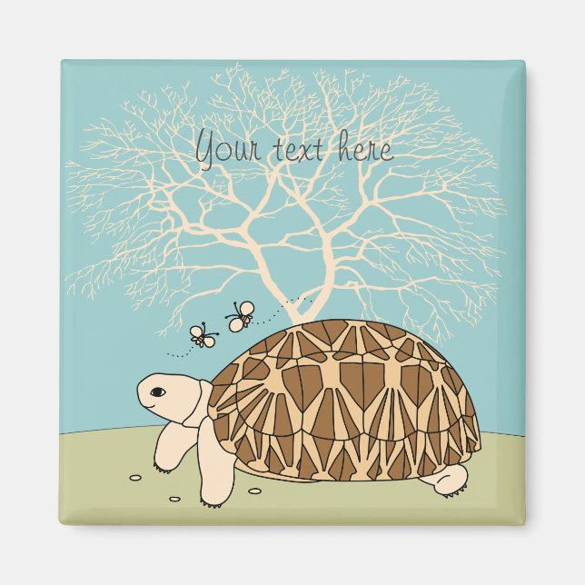 Customisable Burmese Star Tortoise Magnet (Front)