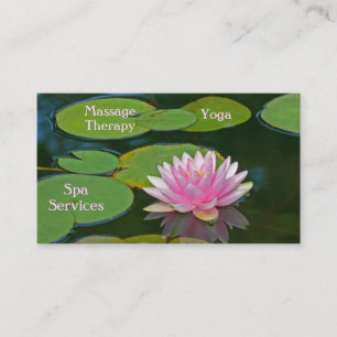 Customisable Business Card, Elegant Lotus Blossom Card