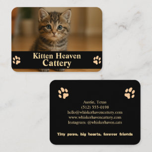 Customisable Business Card for Cattery 