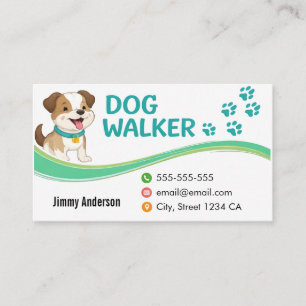 Customisable Business Card For Dog Walker  