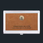 Customisable Business Card Holder with Gold Logo<br><div class="desc">Elevate your professional image with this sleek and stylish metal business card holder. The design features a brushed gold logo at the top, exuding an aura of elegance and sophistication. Your name and title are beautifully showcased in black classic typography in the lower thirds, adding a touch of professionalism. The...</div>