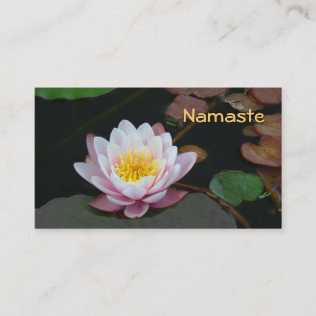 Customisable Business Card, Lotus Blossom Card (Front)