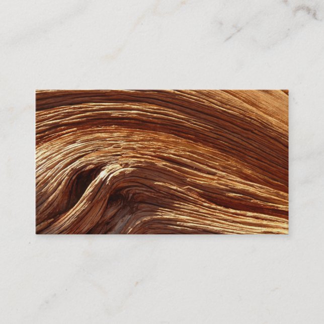 Customisable business card, natural wood effect business card (Front)