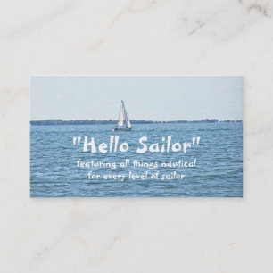 Customisable Business Card, NAUTICAL THEME Card