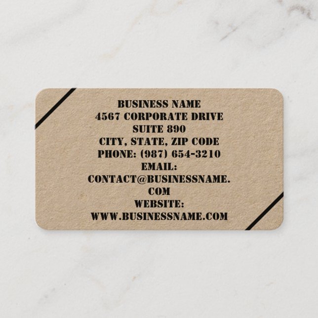 Customisable Business Cards (Front)