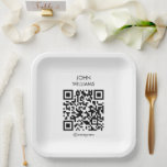 Customisable Business Exhibition Opening QR Code Paper Plate<br><div class="desc">Paper Plates with your QR code,  perfect for exhibition opening or any company or new product launch event.</div>