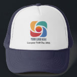 Customisable Business Logo Company Marketing Trucker Hat<br><div class="desc">Simple,  chic marketing hat for a modern business or corporation looking for a client gift for customers or employees. Add your custom corporate logo and name on this company cap.</div>