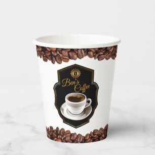 Customisable Business Name Coffee Shops Paper Cups
