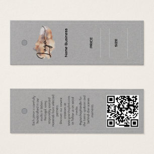 Customisable Business Name logo Clothing Tag