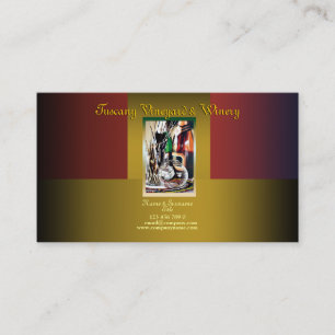 Customisable business profile winery vineyard wine card