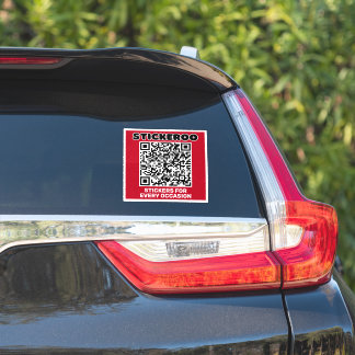 Customisable Business Promotion QR Code Car Decal 