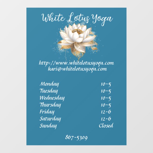 Customisable Business Window Cling (Sheet)