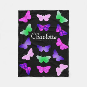 Customisable Butterfly Fleece Blanket