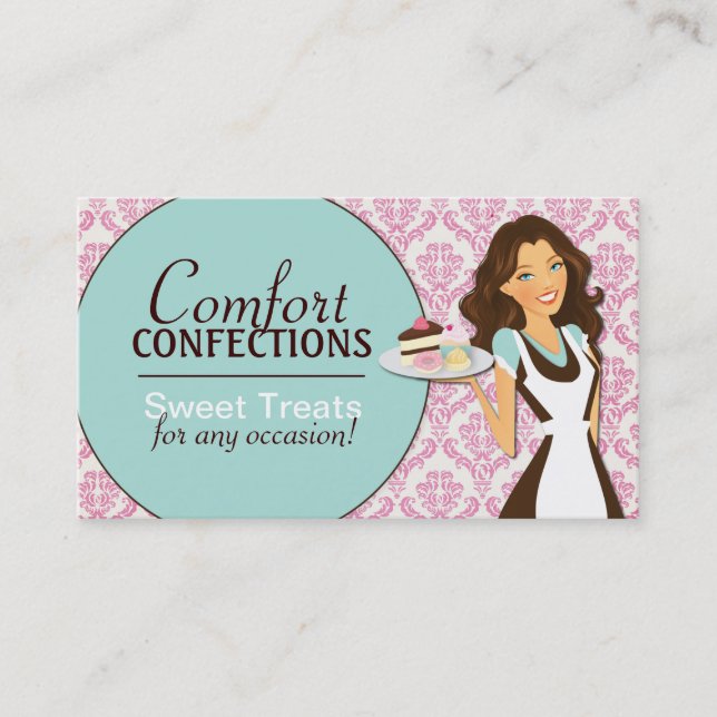 Customisable Cake Designer Business Cards (Front)