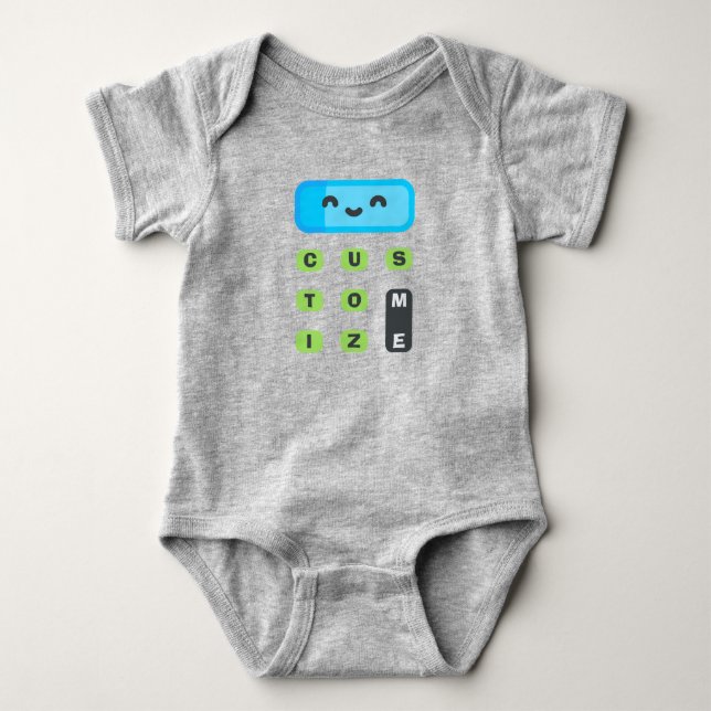 Customisable Calculator Baby for Future Geniuses Bodysuit (Front)