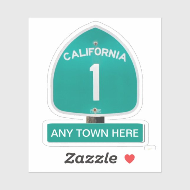 Customisable California Highway 1 with ANY TOWN (Sheet)