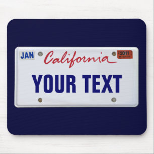 (Customisable) California License Plate Mouse Pad