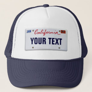 (Customisable) California License Plate Trucker Hat